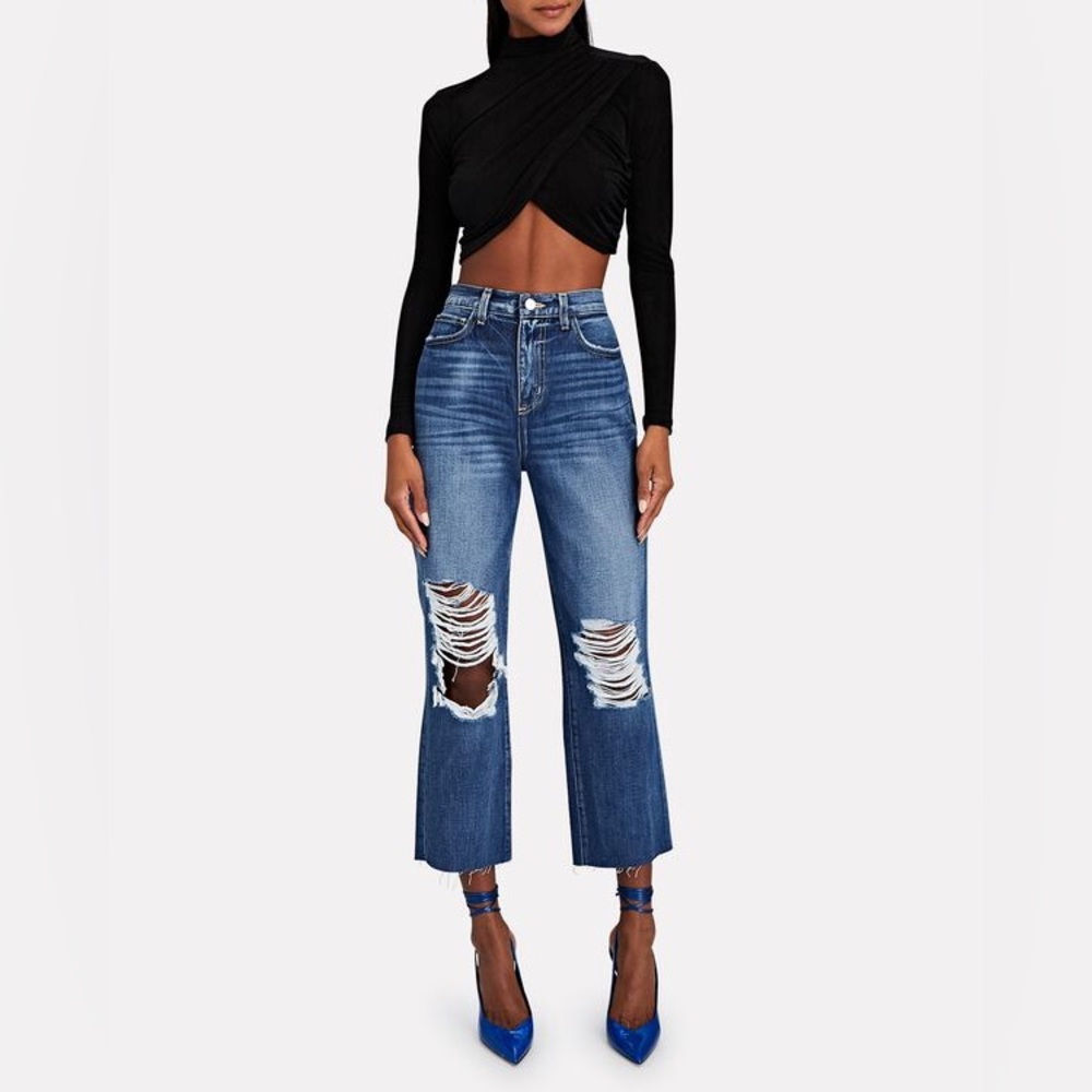 L’AGENCE high rise crop jeans NwT
